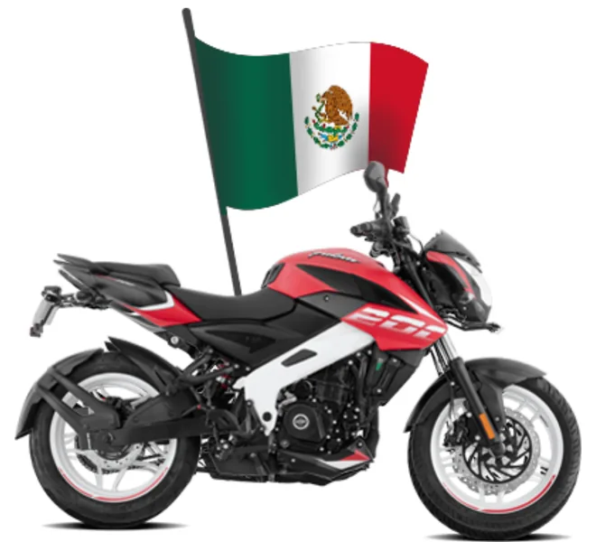 Moto con la bandera de México