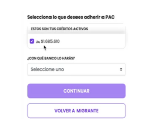 Pago automático PAC