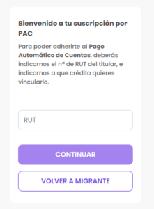 Pago automático PAC