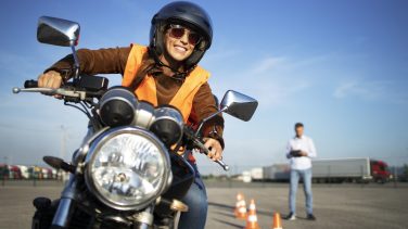 Motorcycle driving school.