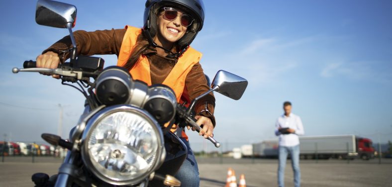 Motorcycle driving school.